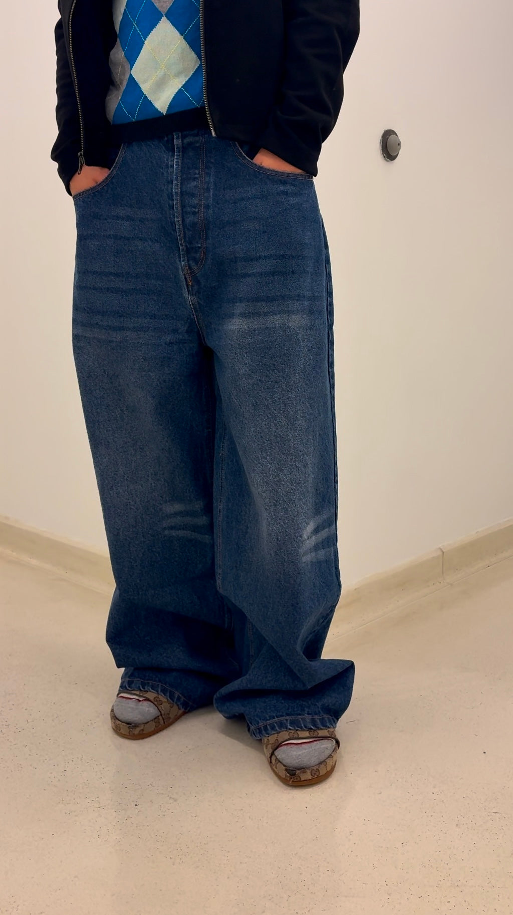 Burnout Jean, washed blue
