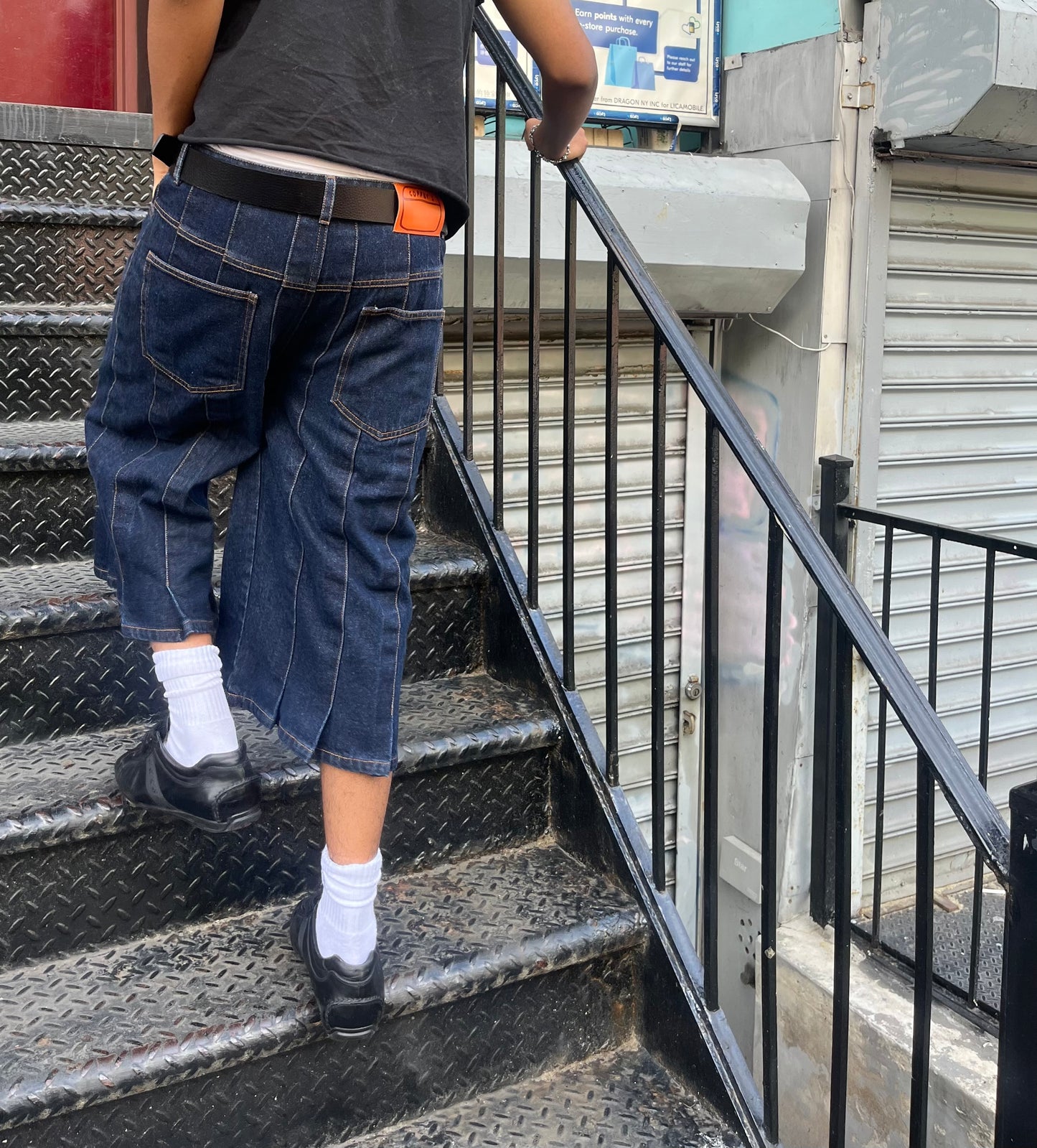 Skirt jorts, indigo
